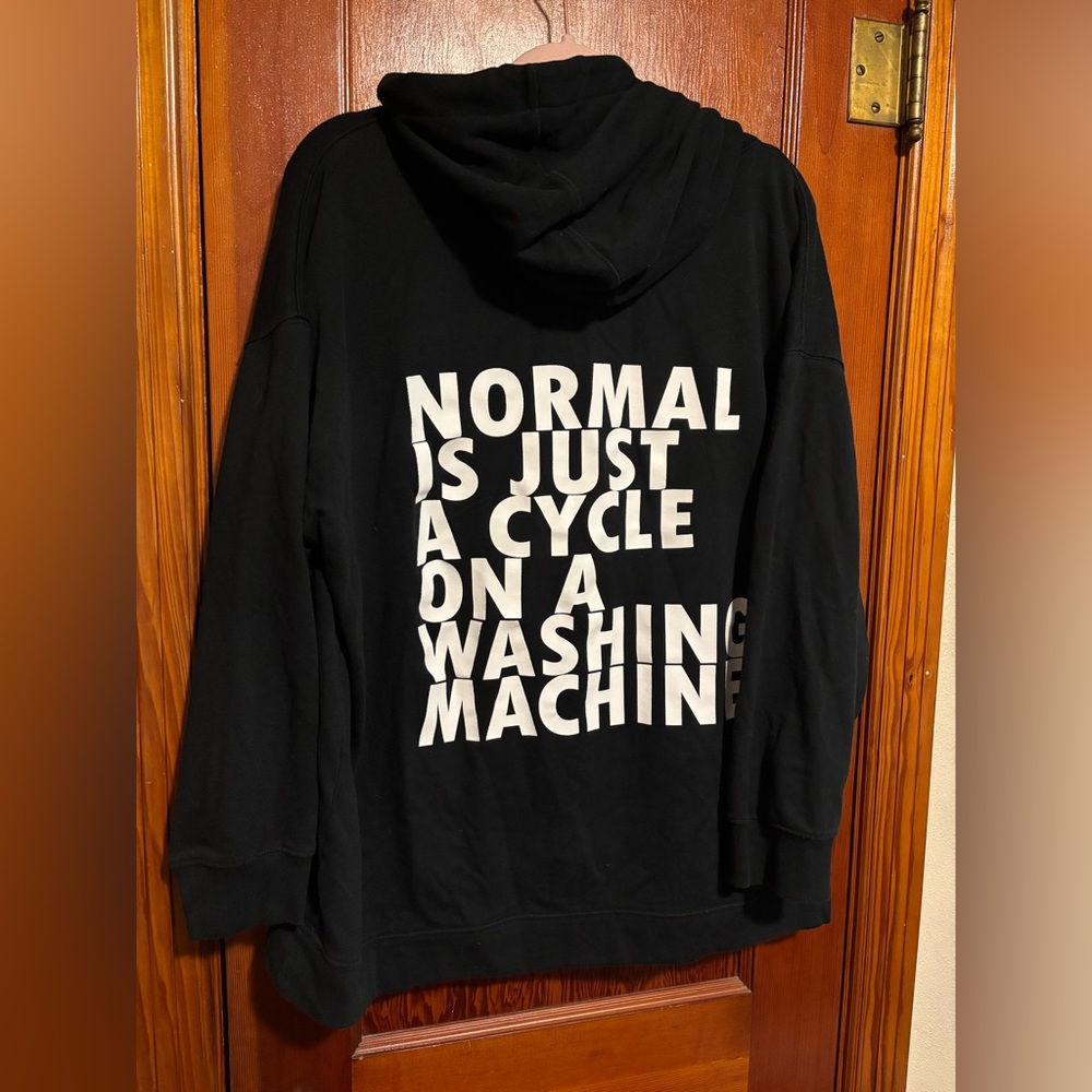 DUBGEE BY WHOOPI Black ‘Normal is Just a Cycle’ Hoodie Womens Size XL - Picture 7 of 7